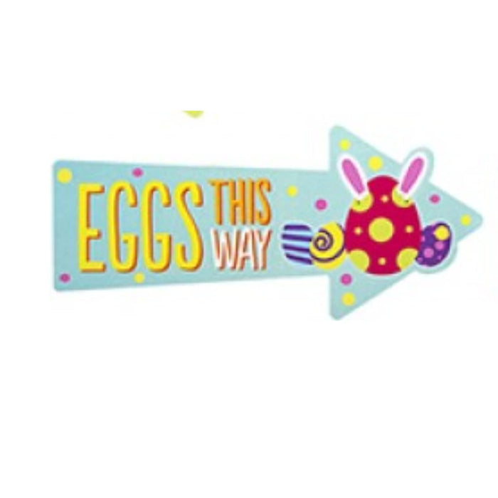 Easter Egg Hunt Direction Signs – 15 Colourful Bunny Arrow Markers
