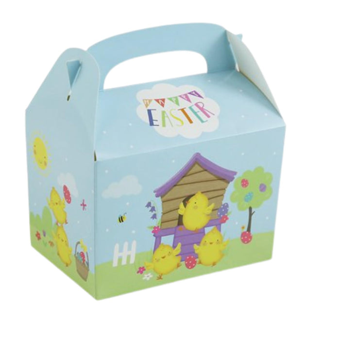 Easter Party Treat Boxes – Bunny & Chick Favour Boxes with Carry Handle