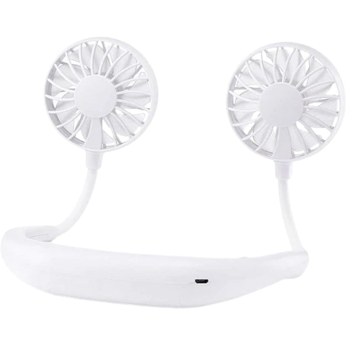 Portable Hands-Free Neck Fan – USB Rechargeable Wearable Cooling Fan