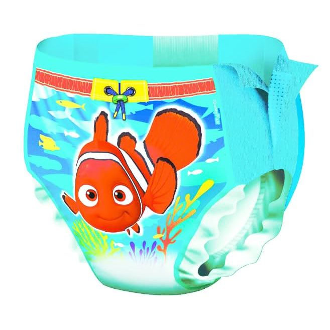 Little Swimmers Disposable Swim Nappies Size 5–6 (12–18kg) – Waterproof Baby Swimming Nappies with Nappy Bags (22 Pack)