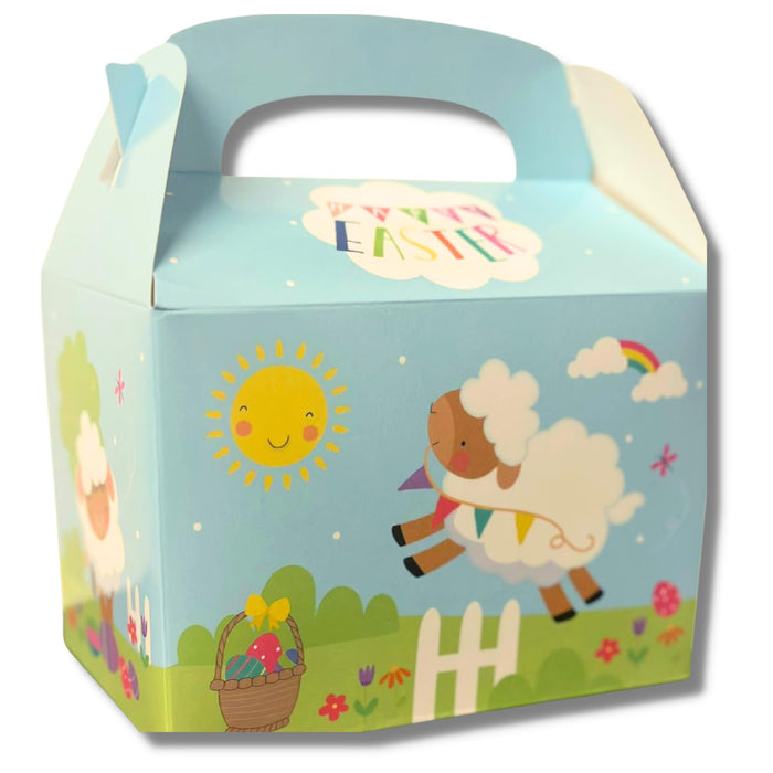 Easter Party Treat Boxes – Bunny & Chick Favour Boxes with Carry Handle