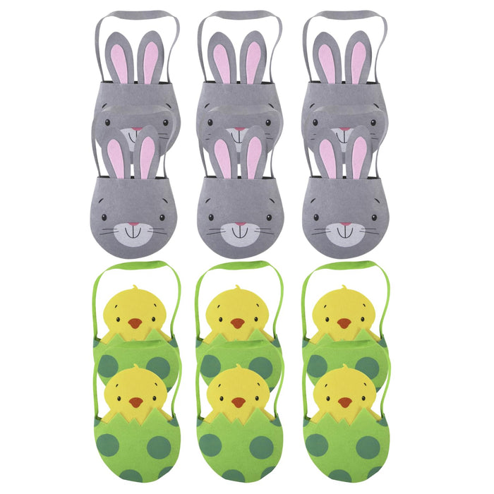 Bunny and Chick Easter Eggs Hunt Bags
