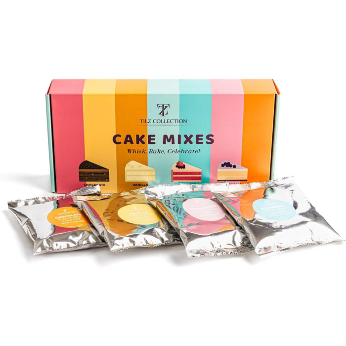 Tilz Cake Mix Variety Gift Set – 4 Baking Mixes with Icing & Sprinkles