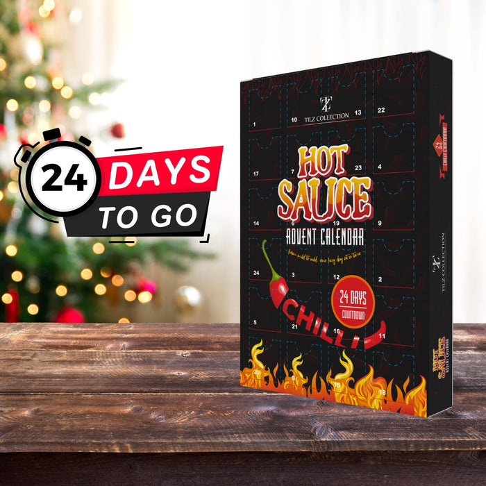 Hot Sauce Advent Calendar – 24 Days of Fiery Chilli Sauce Gift Set