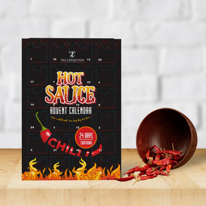Hot Sauce Advent Calendar – 24 Days of Fiery Chilli Sauce Gift Set