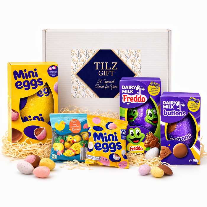 Cadbury Easter Chocolate Hamper – Mini Eggs Egg, Dairy Milk Buttons & Treats